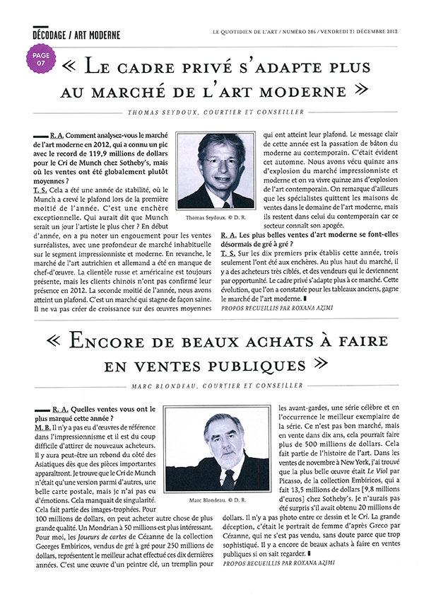 Le Quotidien de l’Art